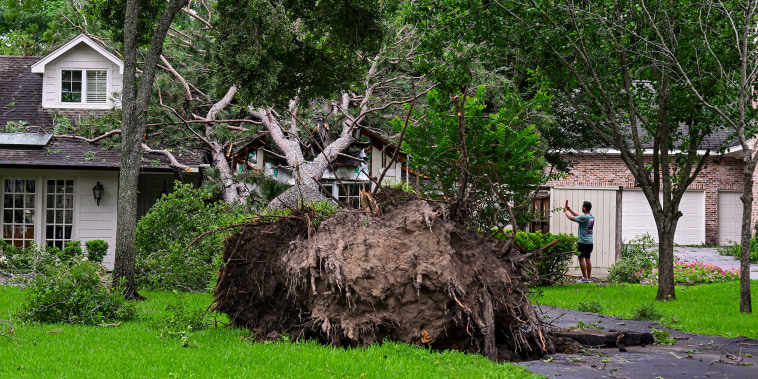 Image: Four Dead And Major Damage After Severe Storm Hits Houston Overnight