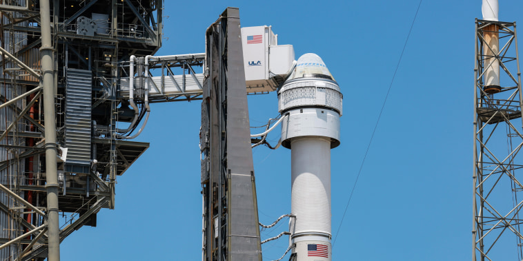 Boeing’s Starliner spacecraft sits atop a United Launch Alliance Atlas V rocket