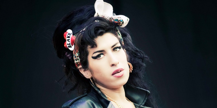 Amy Winehouse on stage at T in The Park.