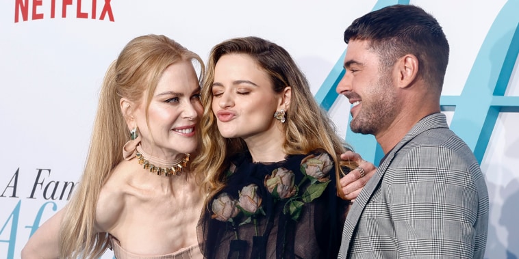 Nicole Kidman, Joey King and Zac Efron attend the Los Angeles premiere of Netflix's "A Family Affair" at The Egyptian Theatre Hollywood on June 13, 2024 in Los Angeles, California.