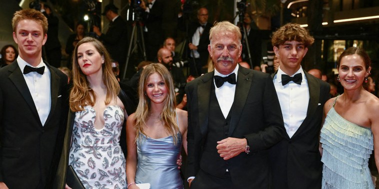 Kevin Costner and family