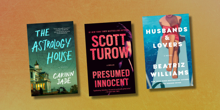 "The Astrology House" by Carinn Jade / "Presumed Innocent" by Scott Turow / "Husbands & Lovers" by Beatriz Williams