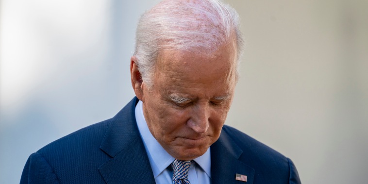 Joe Biden in the Rose Garden of the White House
