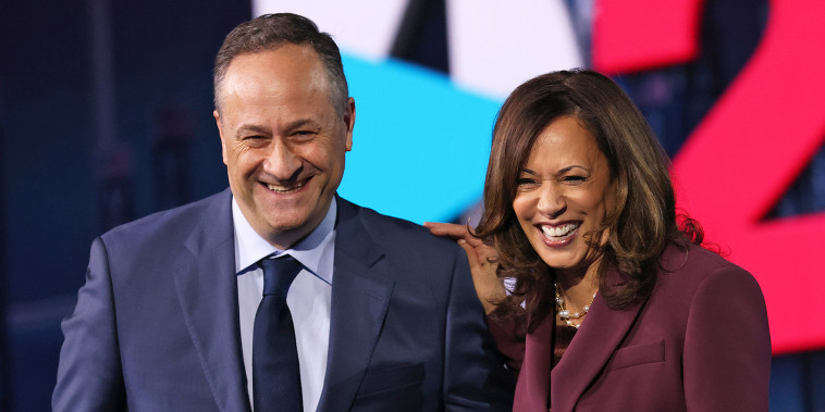 Kamala Harris and her husband Douglas Emhoff.