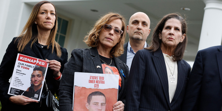 Family Of Israeli Hostages Speak To The Media After Meeting With President Biden At The White House
