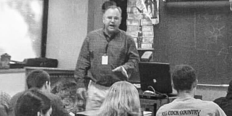 A photo from the Mankato West High School yearbook featuring Tim Walz.