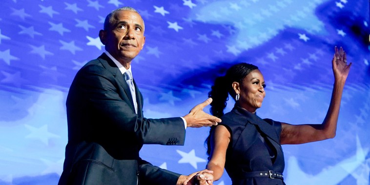 Day Two Of The 2024 Democratic National Convention barack michelle obama dnc politics political politician