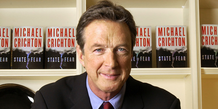 Author Michael Crichton poses for a portrait at The Peninsula Hotel in New York on Dec. 7, 2004.