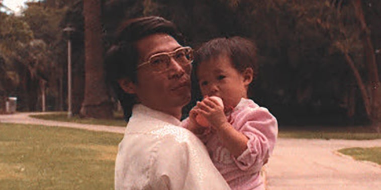 American pastor David Lin and his daughter Alice in 1984.