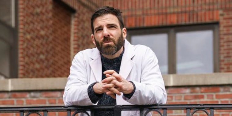 Zachary Quinto as Dr. Oliver Wolf in "Brilliant Minds." 