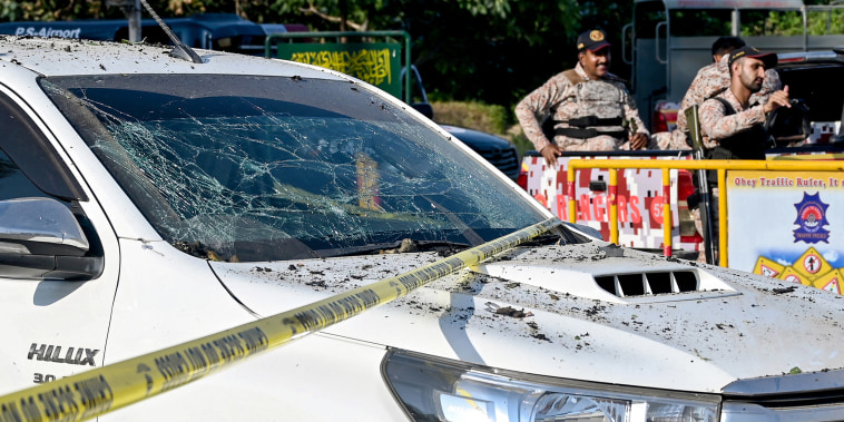 A massive blast that targeted a convoy of Chinese workers in Pakistan's largest city killed two nationals, Beijing's embassy said on October 7, in an attack claimed by a separatist group. 