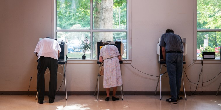 Voters cast their ballots