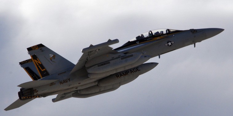 FILE — A Boeing EA-18G Growler aircraft takes off following a transient stop on Crete.