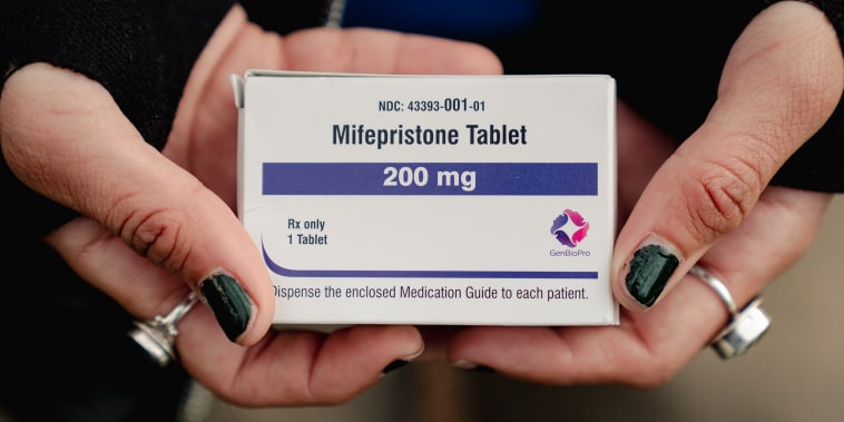 A box of mifepristone