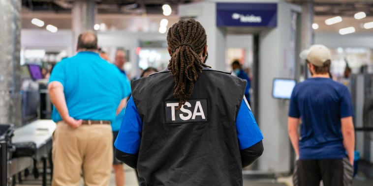TSA agent at the aiport.