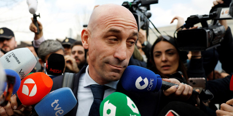 Former Spanish soccer chief Rubiales faces examination during trial for kissing footballer Jenni Hermoso