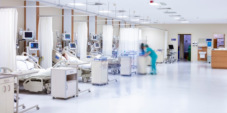 Intensive care in the hospital.