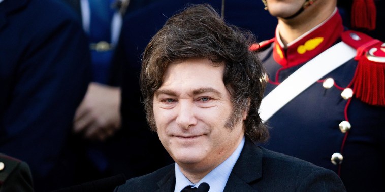 Argentine President Javier Milei during a ceremony honoring veterans on April 2, 2025 in Buenos Aires.