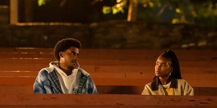 Lovie Simone as Keisha Clark and Michael Cooper Jr. as Justin Edwards.