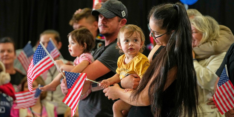 Afrikaners from South Africa arrive  in the U.S.
