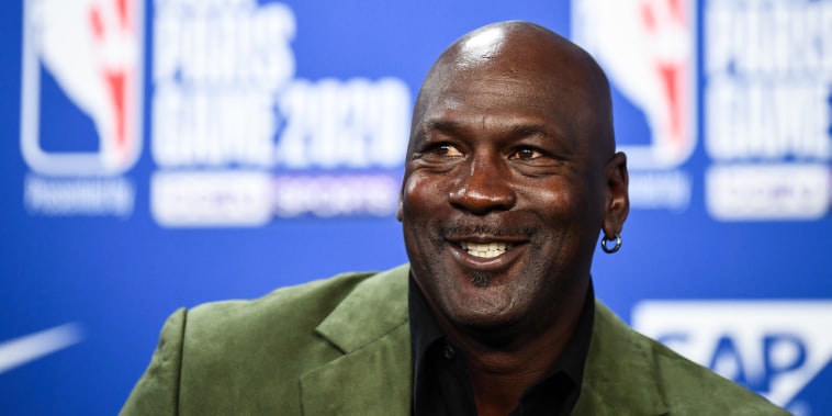 Michael Jordan smiles