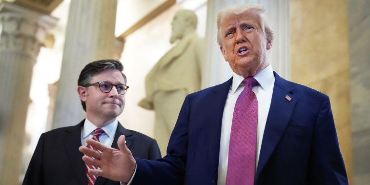 President Donald Trump and Speaker of the House Mike Johnson 