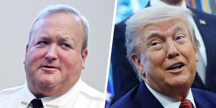 Side b side of Scott Jenkins and Donald Trump