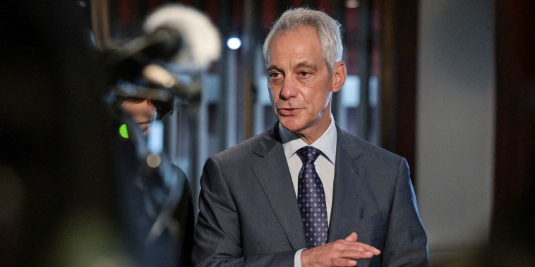 Rahm Emanuel speaks in Tokyo on Aug. 9, 2024.