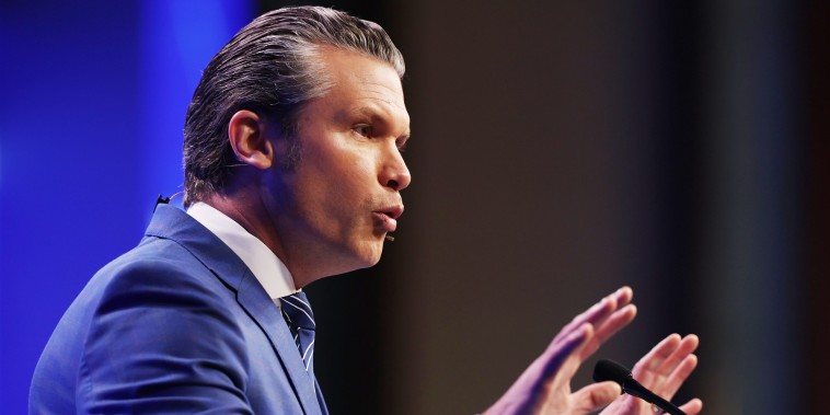 Pete Hegseth speaking