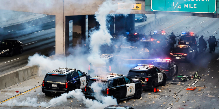 Image: Protests Erupt In L.A. County, Sparked By Federal Immigration Raids