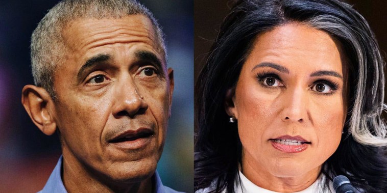Former President Barack Obama; Tulsi Gabbard.
