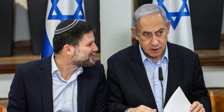 Israeli Prime Minister Benjamin Netanyahu and Minister of Finance Bezalel Smotrich
