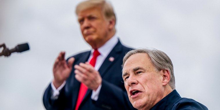Donald Trump and Gov. Abbott.
