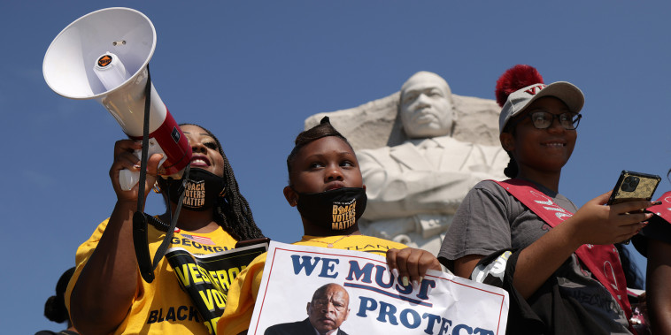 Activists Join Freedom Friday March At MLK Memorial In Washington, DC