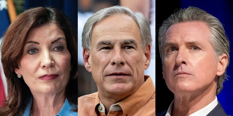 Kathy Hochul, Greg Abbott, Gavin Newsom