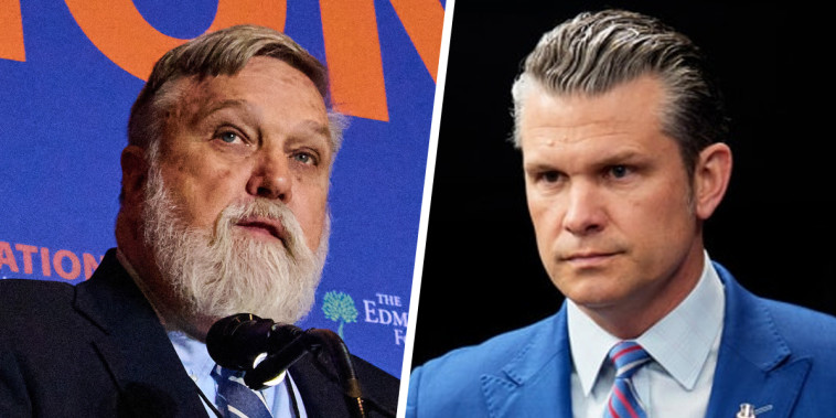 Pastor Douglas Wilson; Defense Secretary Pete Hegseth.