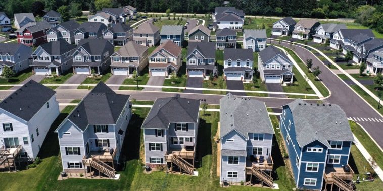 A subdivision that has replaced the once rural landscape on July 19, 2023 in Hawthorn Woods, Ill.