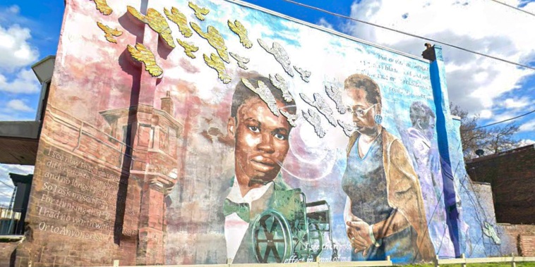 Eric Okdeh's mural "Forgiveness."