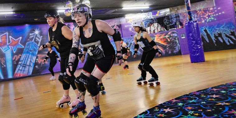 Members of the Long Island Roller Rebels 