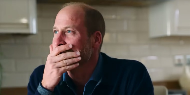 Prince William becomes emotional hearing the story of a man's suicide in a recent film released by the royals for World Mental Health Day. 