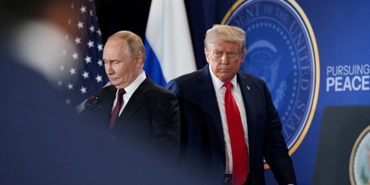 U.S. President Trump And Russian President Putin Meet On War In Ukraine At U.S. Air Base In Alaska