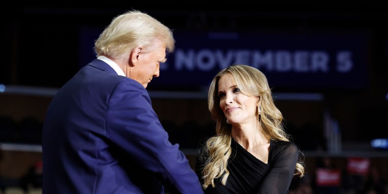 Donald Trump and Megyn Kelly at his campaign rally in Pittsburgh, P.A.