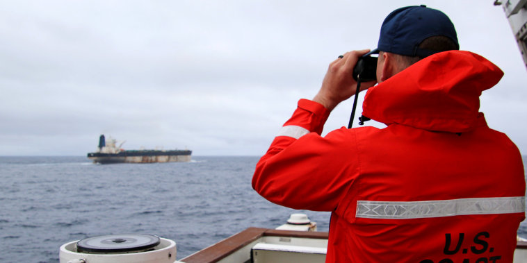 The U.S. European Command posted this image on X, alongside an update that the Department of Justice and Homeland Security have "today announced the seizure of
the M/V Bella 1 for violations of U.S. sanctions."