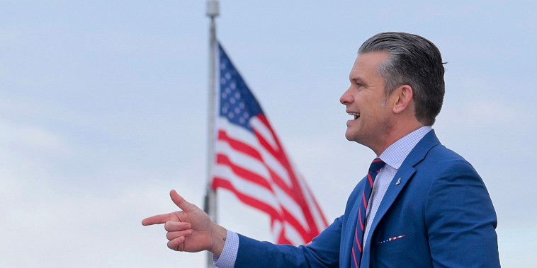Secretary Hegseth speaking at Washington monument