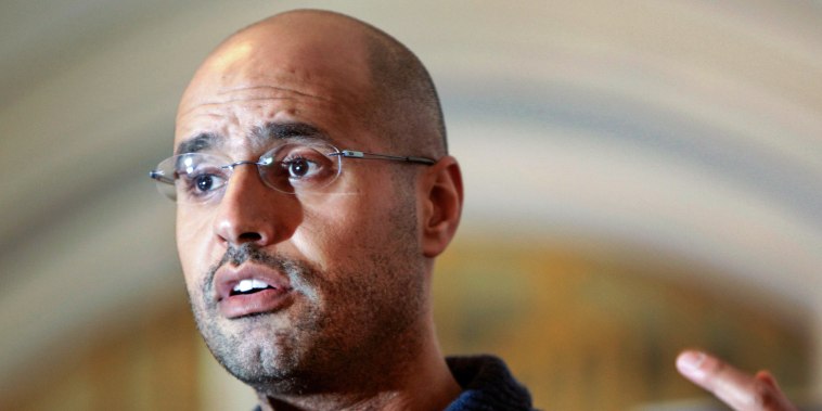 Libya Gadhafi Son speaking