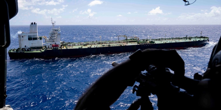 U.S. forces approach the oil tanker Bertha.