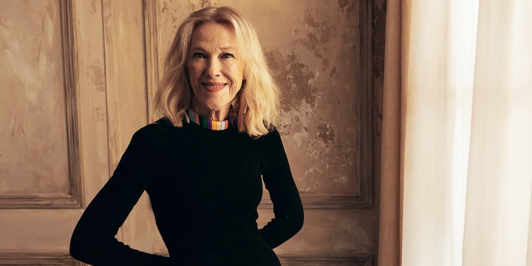 An environmental studio portrait of Catherine O'Hara. 