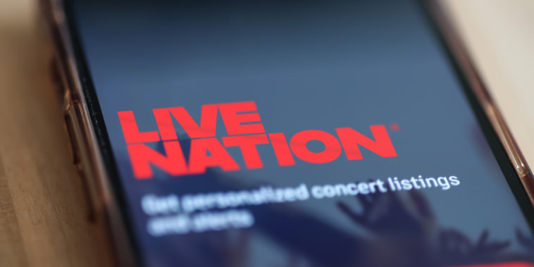 The Live Nation app displayed on a smartphone screen
