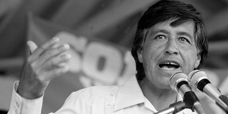 Cesar Chavez Speaks At Rally