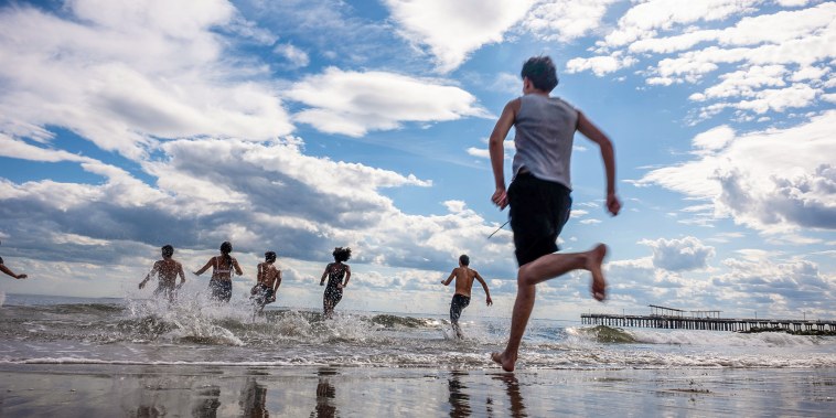 Image: New Yorkers Enjoy Spring Weather At Coney Island